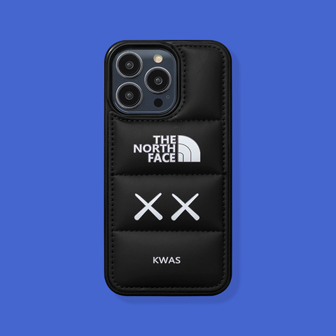 The North Face New Puffy Puffer Down Jacket Snow Mountain Illustration 14, 13, 12 iPhone Case