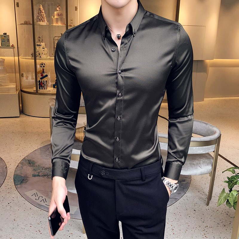 2019 été mince pour hommes à manches longues chemise blanche version coréenne de slim fit maillots de vêtements de travail de broderie pouces rack beau marée 2019 été mince pour hommes à manches longues chemise blanche version coréenne de slim fit maillots de vêtements de travail de broderie pouces rack beau marée