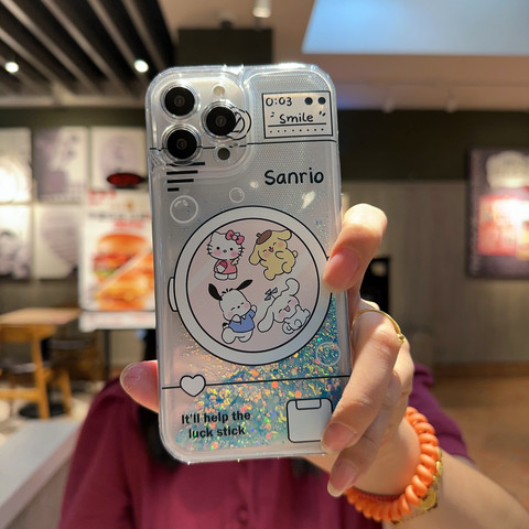 Blue — My Melody Sailor Moon Girls Aqua Shiny Glitter Bling 15, 14, 13, 12, 11 iPhone Case