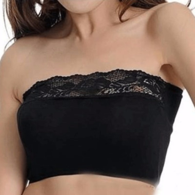 嘻哈抹胸时尚荷叶学生边无带露肩短款背心外裹上衣穿春夏修身韩版-淘宝网