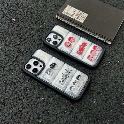 Slam Dunk Air Cushion Puffer Jacket Style Transparent Silicone TPU 15, 14, 13, 12 iPhone Case