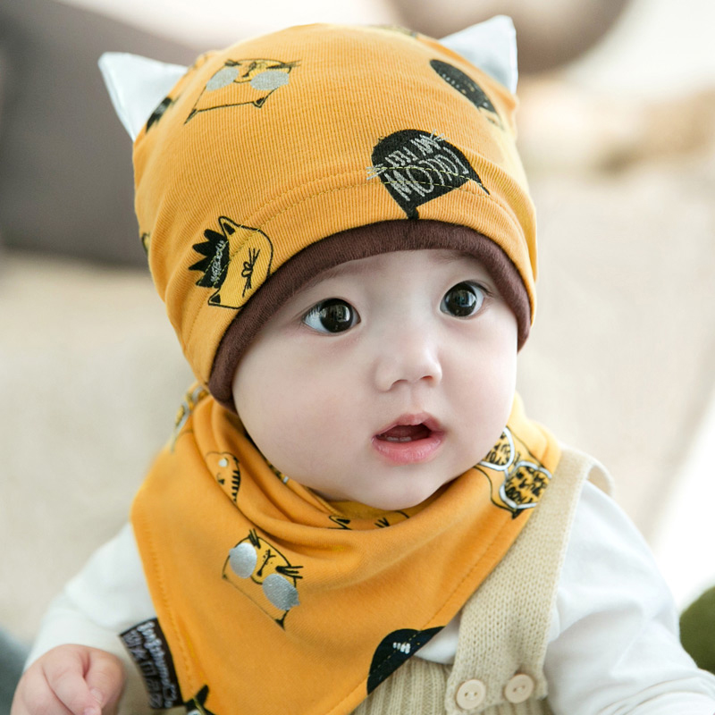 秋鼕6-12個月嬰兒帽子春秋1歲男童2寶寶3女孩0秋季小孩24韓版鼕季