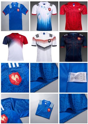 法国橄榄球衣蓝红色法国客场白色 France home away Rugby Je