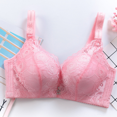 胸罩调整内衣女深V收副乳蕾丝中模杯文胸聚拢小胸性感 无钢圈上托-淘宝网