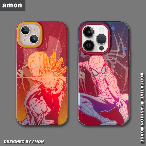 Spiderman Iron Man New 14, 13, 12 iPhone Case
