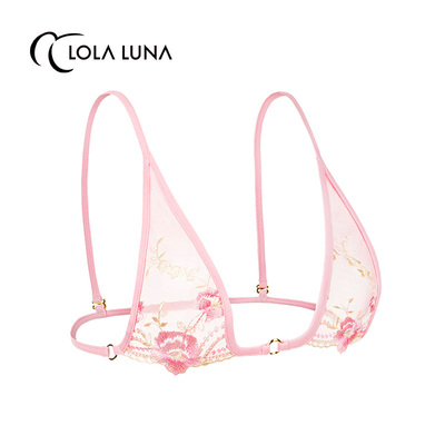 法国Lola Luna艺术内衣【粉水晶】少女粉无痕三角杯文胸女-淘宝网