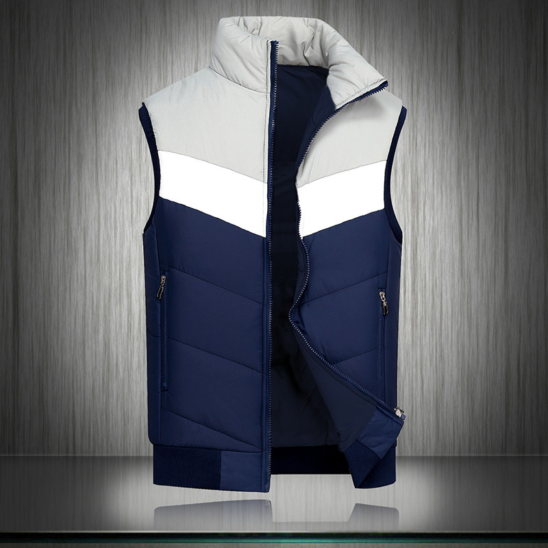 馬甲男秋鼕青年外套無袖坎肩韓版潮流帥氣修身羽絨棉保暖馬夾男士