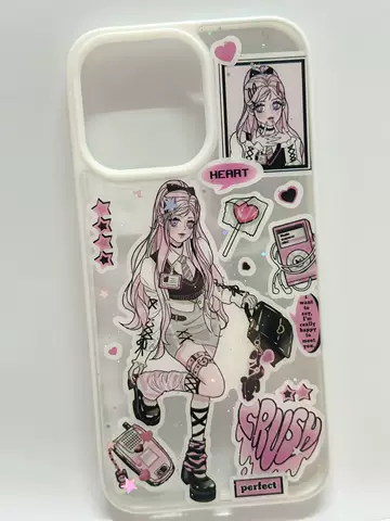 Punk/Goth Girls Phone Cases Covers Decal Sticker   iPhone 15, iPhone 14, iPhone 13, iPhone 12, iPhone 11
