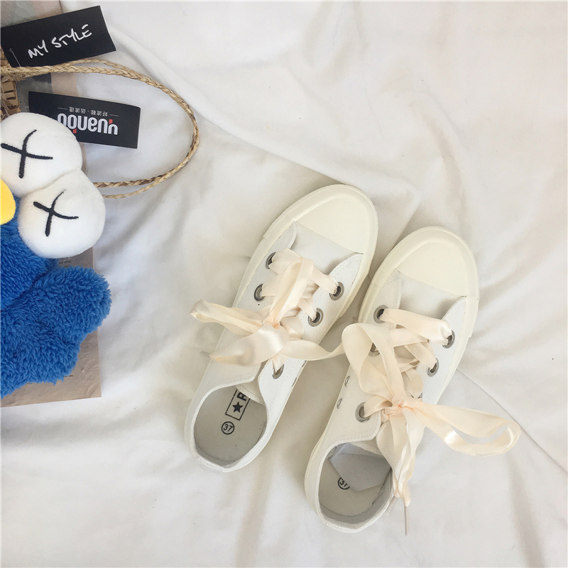 facile juvénile 2019 été, un nouvel élément du ruban blanc en toile classique chaussures femmes chic coréen street snap joker conseil chaussures facile juvénile 2019 été, un nouvel élément du ruban blanc en toile classique chaussures femmes chic coréen street snap joker conseil chaussures