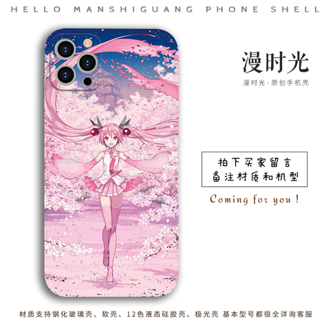 Hatsune Miku Pink Cherry Blossom Anime iPhone Case