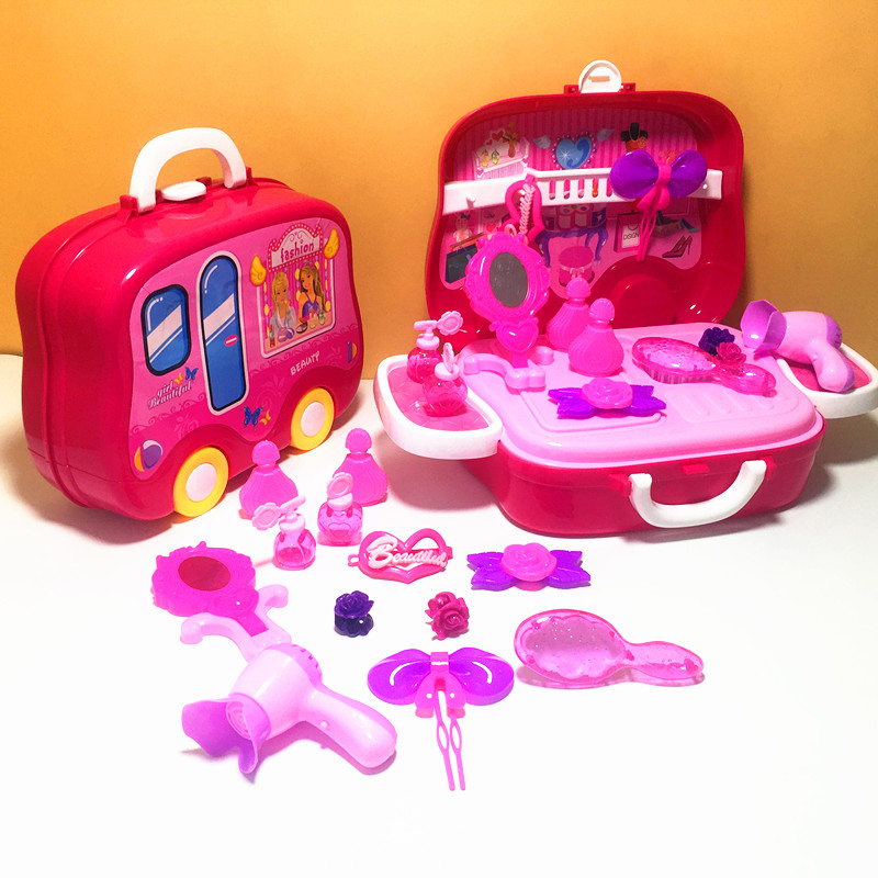 女童玩具過家家化妝盒3-6周歲女孩公主7歲兒童女寶寶梳妝臺手提箱