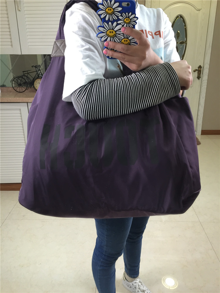 letters korean version of the single shoulder nylon leisure bag large - capacity cloth handbags shopping bags square dance travel bags