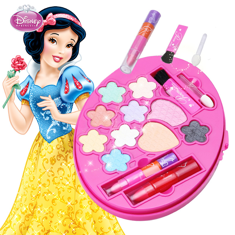 迪士尼兒童化妝品公主彩妝盒組合套裝無毒口紅女童禮物小女孩玩具