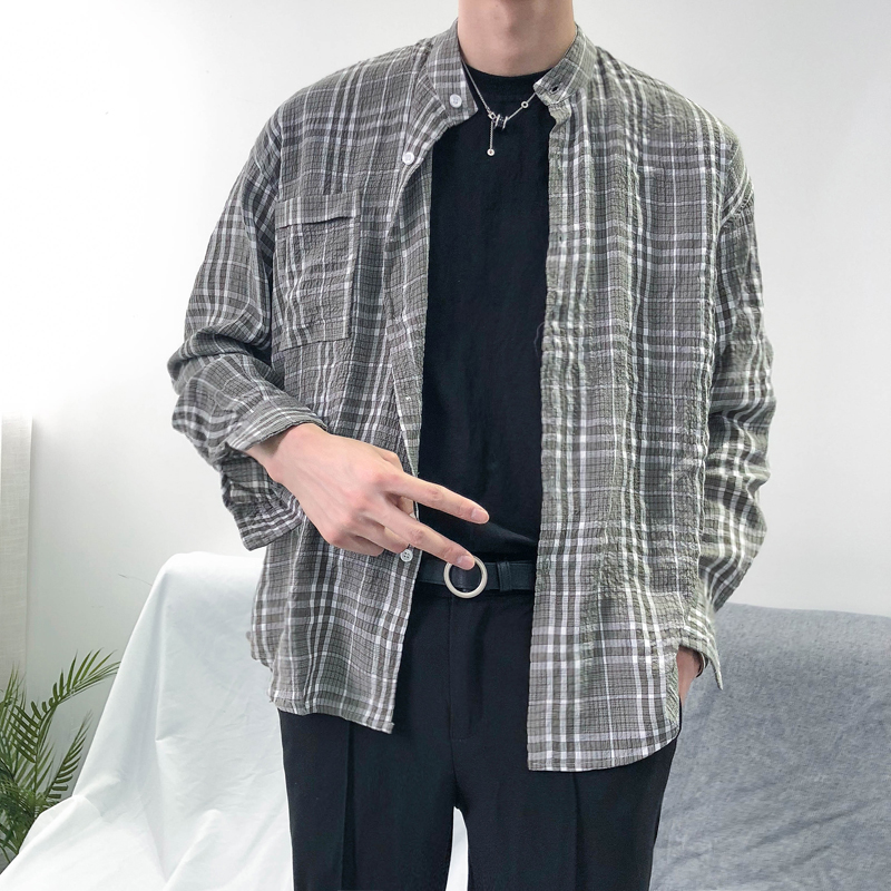 zhuo graisse/d'origine teen mince lâche-shirt à manches longues, quatre saisons de style handicap chemise à carreaux chemisier veste zhuo graisse/d'origine teen mince lâche-shirt à manches longues, quatre saisons de style handicap chemise à carreaux chemisier veste