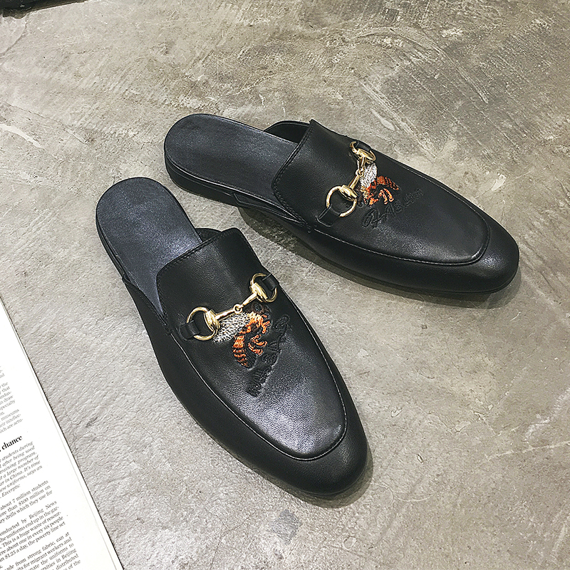 d'été britannique baotou la moitié des pantoufles hommes pantoufles une pédale paresseux chaussures peas chaussures casual chaussures les amateurs de sandales d'été britannique baotou la moitié des pantoufles hommes pantoufles une pédale paresseux chaussures peas chaussures casual chaussures les amateurs de sandales