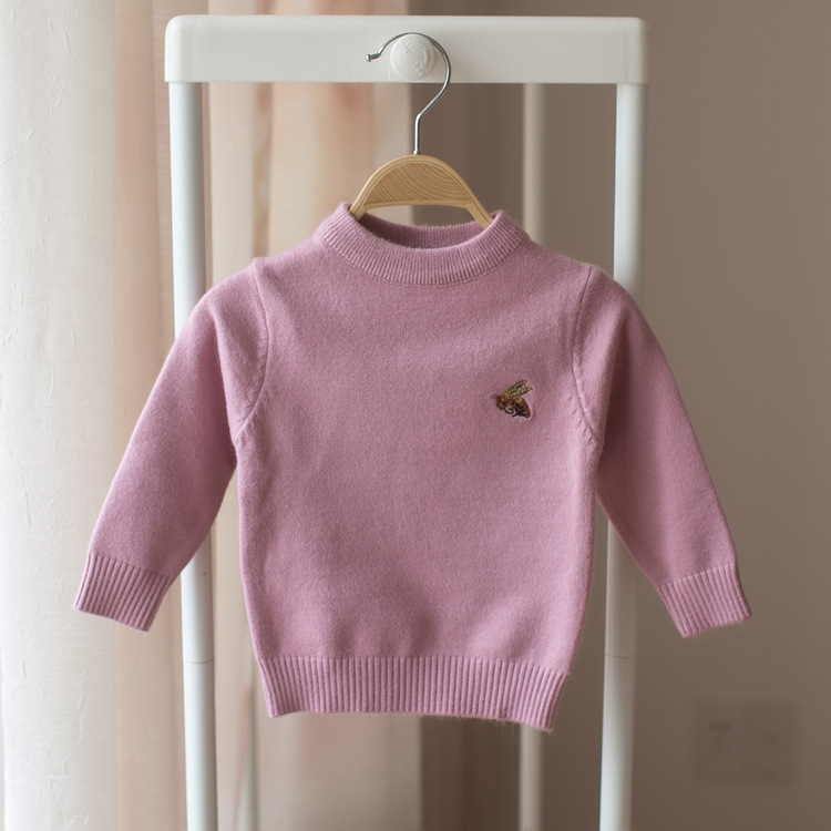 女童毛衣套頭秋鼕嬰兒童裝0-1-2-3歲半針織衫7-8女寶寶羊毛打底衫