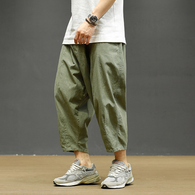 kiko de l'été hommes de la croix-pantalon, vintage sarouel japonais pantalon de la marque tide de la rue détendu huit division de pantalon ajusté kiko de l'été hommes de la croix-pantalon, vintage sarouel japonais pantalon de la marque tide de la rue détendu huit division de pantalon ajusté