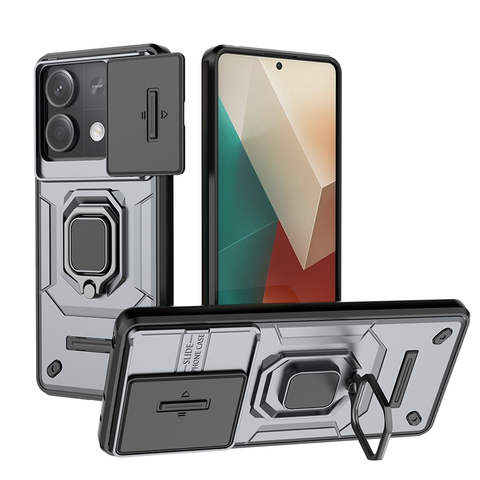 Gray — Camera Lens Protection Tough Shockproof Drop Resistant Airbag 4 Corner Shock Absorbing Ring Finger Holder Kickstand