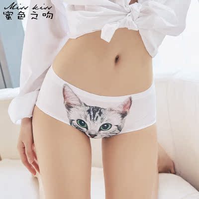 蜜色之吻 一片式无痕猫咪内裤夏季女士性感低腰提臀莱卡通三角裤-淘宝网 蜜色之吻 一片式无痕猫咪内裤夏季女士性感低腰提臀莱卡通三角裤-淘宝网