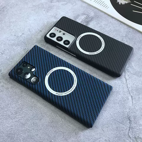 Phone Cases Covers Carbon Fiber Pattern NFC Compatible Slim Fit Hard Galaxy S23, Galaxy S23 Plus, Galaxy S23 Ultra, Galaxy S22, Galaxy S22 Plus, Galaxy S22 Ultra, Galaxy S21, Galaxy S21 Plus, Galaxy S21 Ultra,