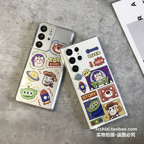 Toy Story Cartoon Silicone TPU S23, S23 Plus, S23 Ultra, S22, S22 Plus, S22 Ultra, S21, S21 Plus, S21 Ultra, Note 20, Note 20