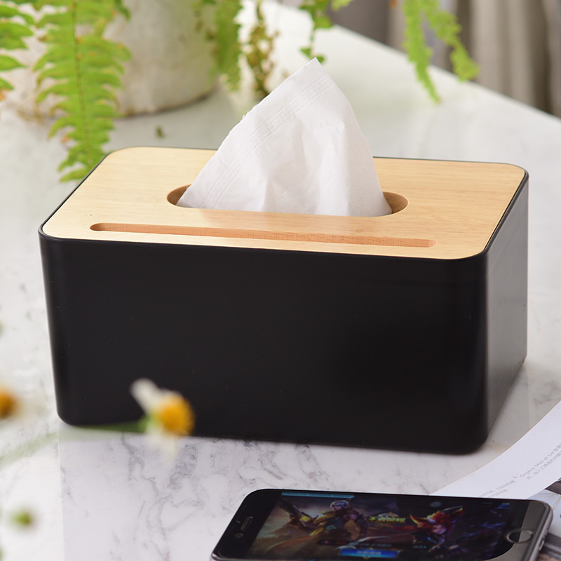 household hotel dining room solid wood cover oak cover tissue box paper extraction box toilet car in northern europe simple tissue box