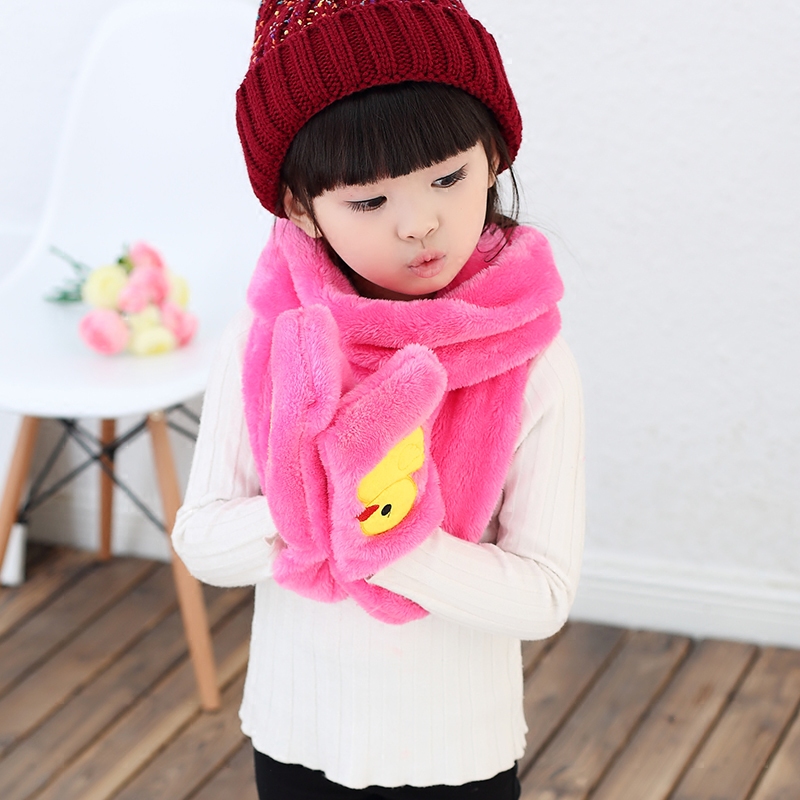 韓版兒童圍巾秋鼕季女寶寶圍脖男童女童可愛保暖加厚公主圍巾手套