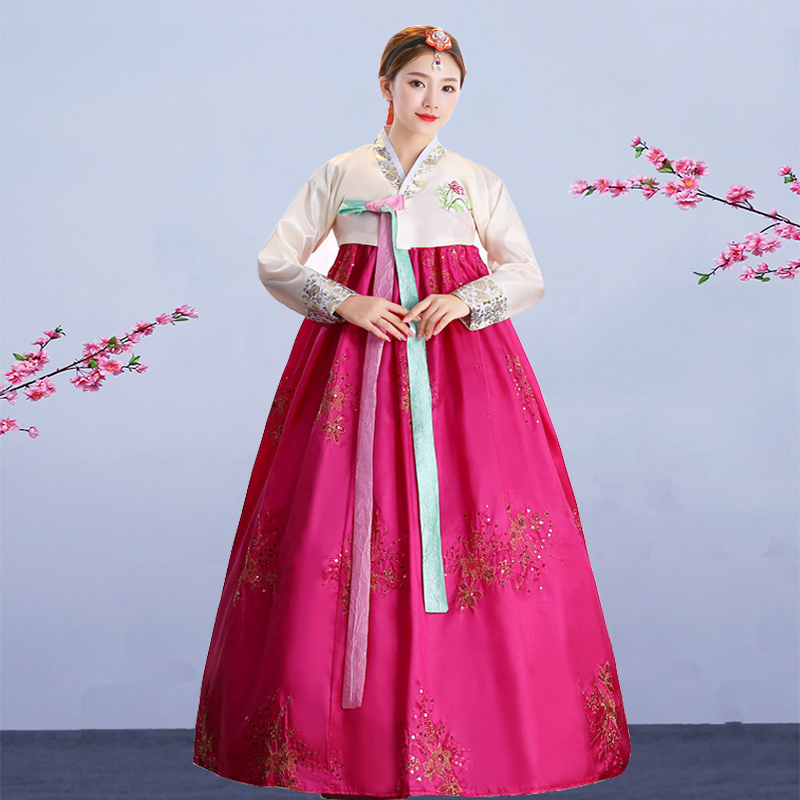 韓國傳統女士宮廷婚慶日常韓服女朝鮮民族演出服裝舞蹈臺表演古裝