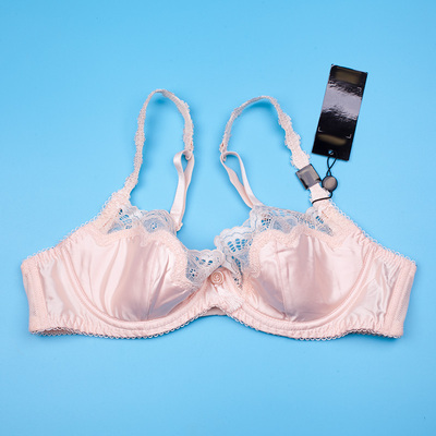 精品女士薄款文胸缎面蕾丝边内衣70ABCDEF75ABCDE80BCDE85BCDE90C-淘宝网