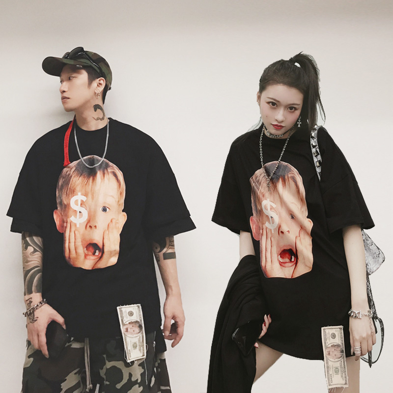en 2019, la nouvelle de l'été de marée pays seul à la maison dollars banderoles différents couples robe lâche manches courtes t-shirt des hommes en 2019, la nouvelle de l'été de marée pays seul à la maison dollars banderoles différents couples robe lâche manches courtes t-shirt des hommes