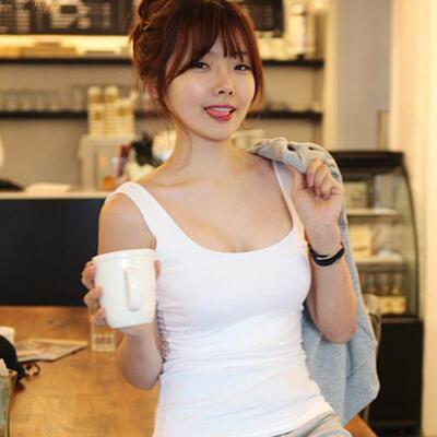 夜店韩版超性感背心吊带女超低胸修身u领紧身显瘦白色小背心-淘宝网