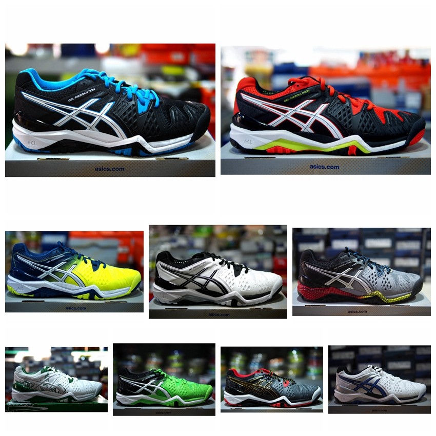 ASICS亞瑟士GEL-RESOLUTION 6男子E500Y繫列專業網球鞋正品現貨