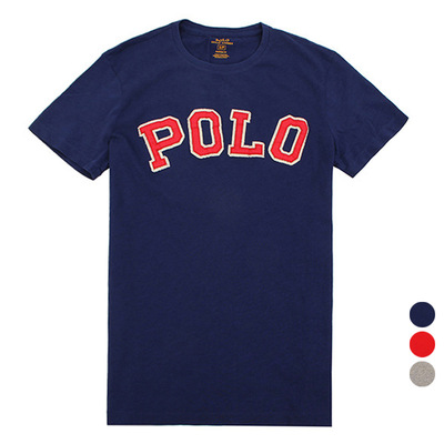 【SH】 Polo Ralph Lauren 夏季男士纯棉纯色修身贴布圆领短袖