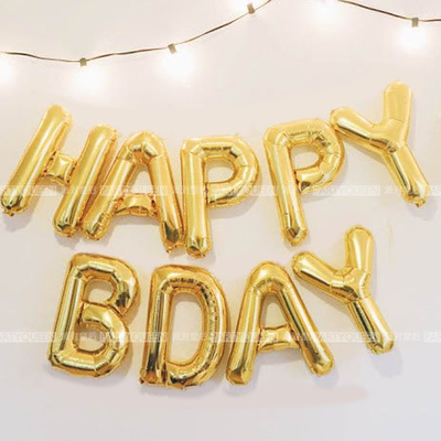 16寸铝箔气球金色字母A-Z 结婚庆儿童生日派对用品装饰布置气球
