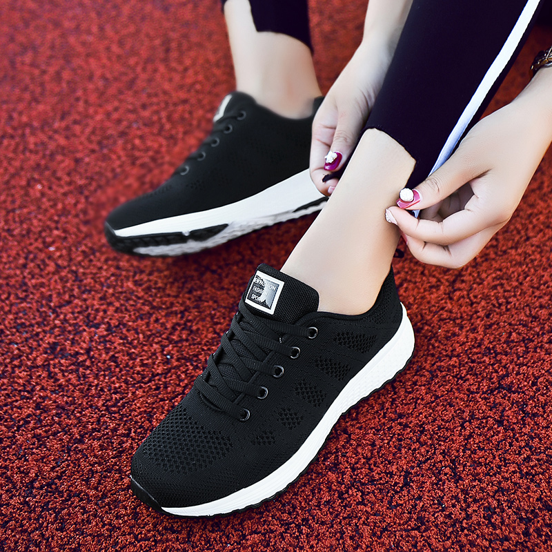 跑步鞋女鞋秋季新款運動鞋女學生透氣網面氣墊鞋輕便減震旅遊跑鞋