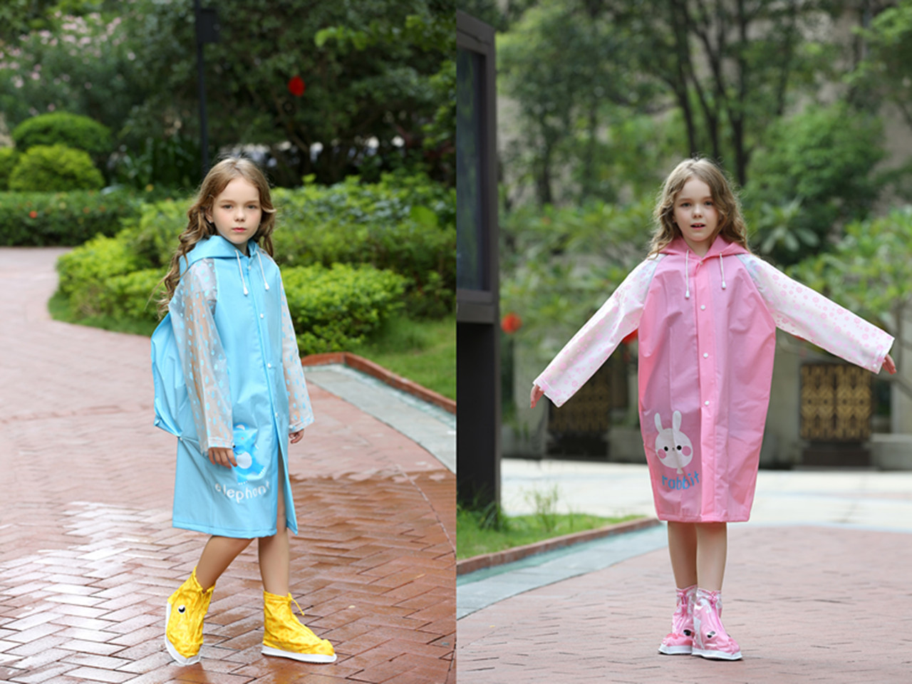 美斯兒童雨衣幼兒園寶寶小孩學生雨衣男童女童防水雨披帶書包位