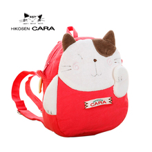 Подлинная кара кошка оригинальный хлопок, милый ручной мультфильм, детская сумка, плечи, рюкзак.