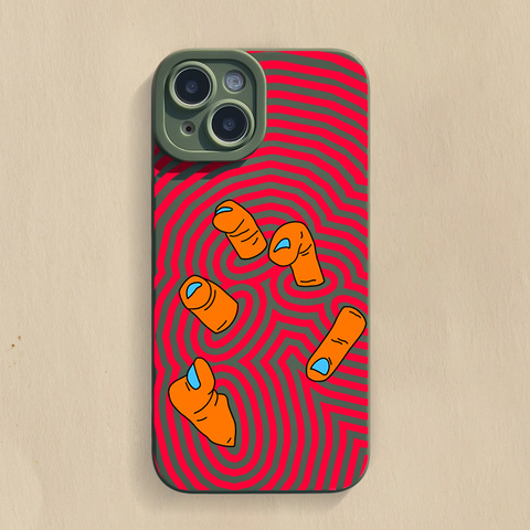 Green — Creative Fingers Trippy 15, 14, 13, 12 iPhone Case