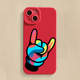 Rock On! Hand Sign Illustration New Phone Cases Covers Matte Silicone TPU iPhone 15, iPhone 14, iPhone 13, iPhone 12, iPhone 11