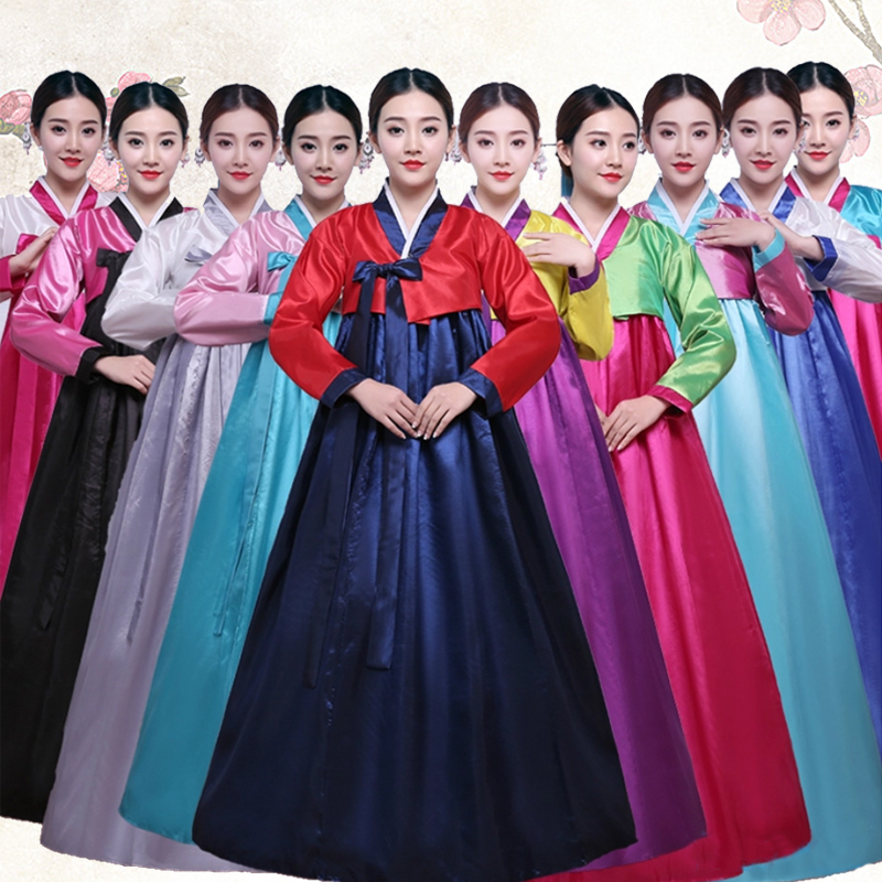韓服表演服裝女傳統宮廷禮服少數民族大長今服朝鮮族舞蹈演出服裝