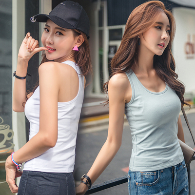 工字背心女纯棉短款打底小吊带韩版学生无袖大码原宿背心女夏外穿-淘宝网 工字背心女纯棉短款打底小吊带韩版学生无袖大码原宿背心女夏外穿-淘宝网