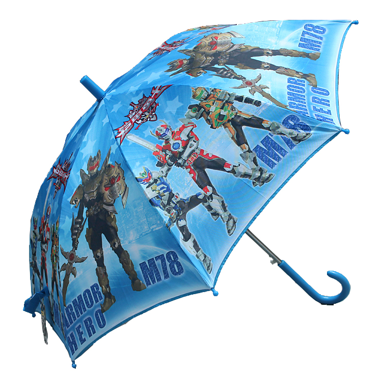 大童自動兒童雨傘男童女孩子晴雨傘小學生鎧甲勇士長柄卡通太陽傘