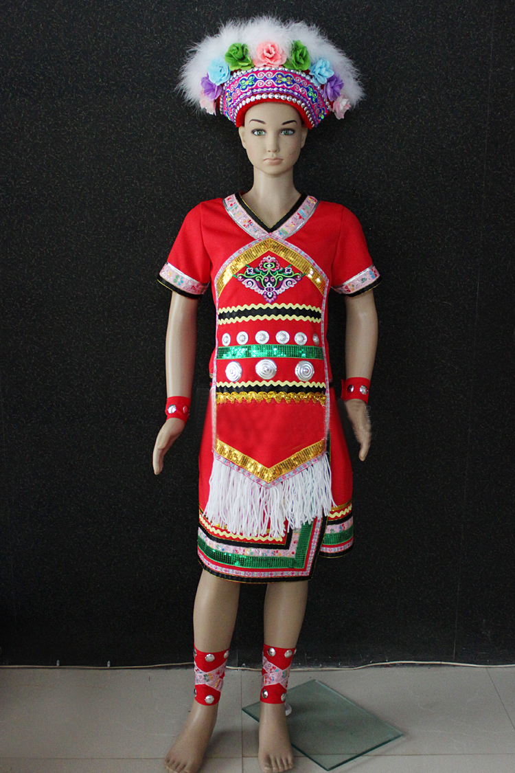 臺灣傳統服裝高山族演出服裝女裝新款高山族表演服民族舞蹈服裝