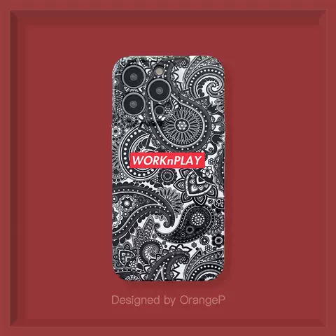 Work N Play New Phone Cases Covers Paisley Pattern Trendy Fashionable iPhone 14, iPhone 13, iPhone 12