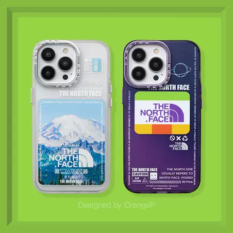 The North Face Trendy Fashionable Bold Purple White Landscape Phone Case for iPhone 17, 16, 15, 14, 13 and 12