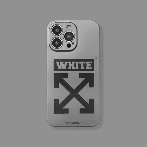 Off-White Arrow Logo Grey Black iPhone Case
