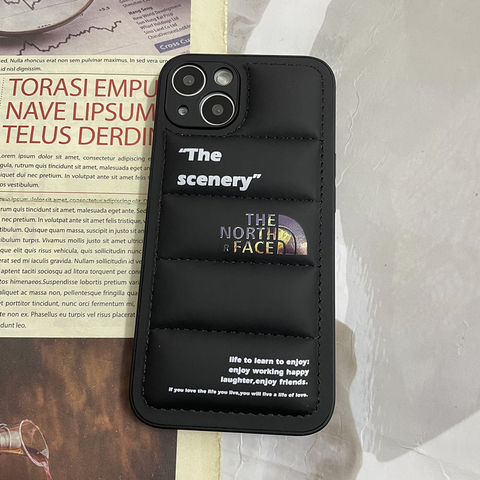 TNF The North Face New Puffy Puffer Down Jacket The Scenery 14, 13, 12 iPhone Case
