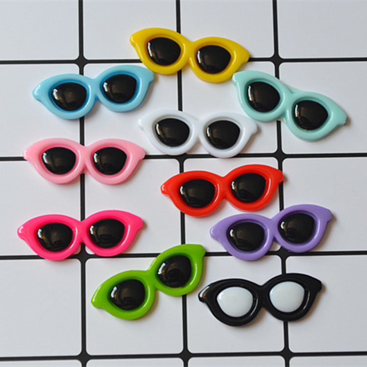 Love Heart Glasses DIY round Glasses Resin Accessories Quicksand Phone Case DIY Beauty Accessories Hair Accessories