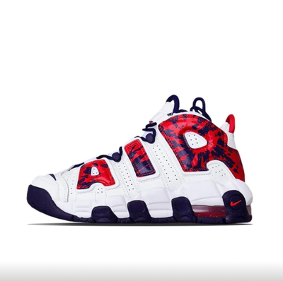 Nike Air More Uptempo Red Navy Camo Gs Cz