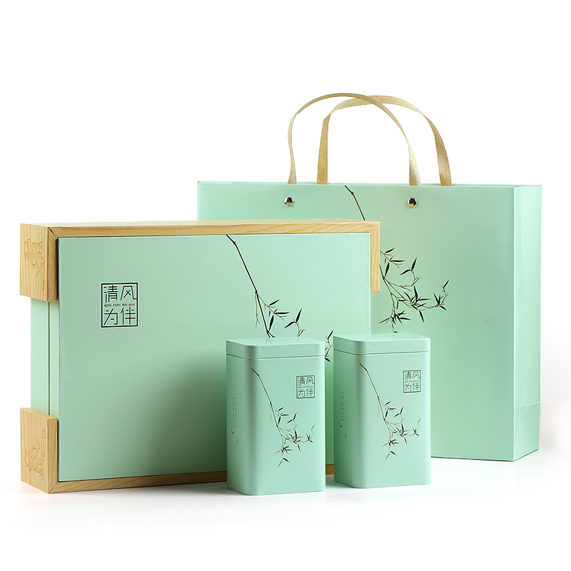  過年春節送禮禮品【250g云霧綠茶】新鮮嫩高山雨霧綠茶2罐禮盒裝